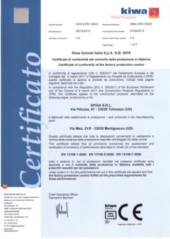 Certificato conglomerato bituminoso